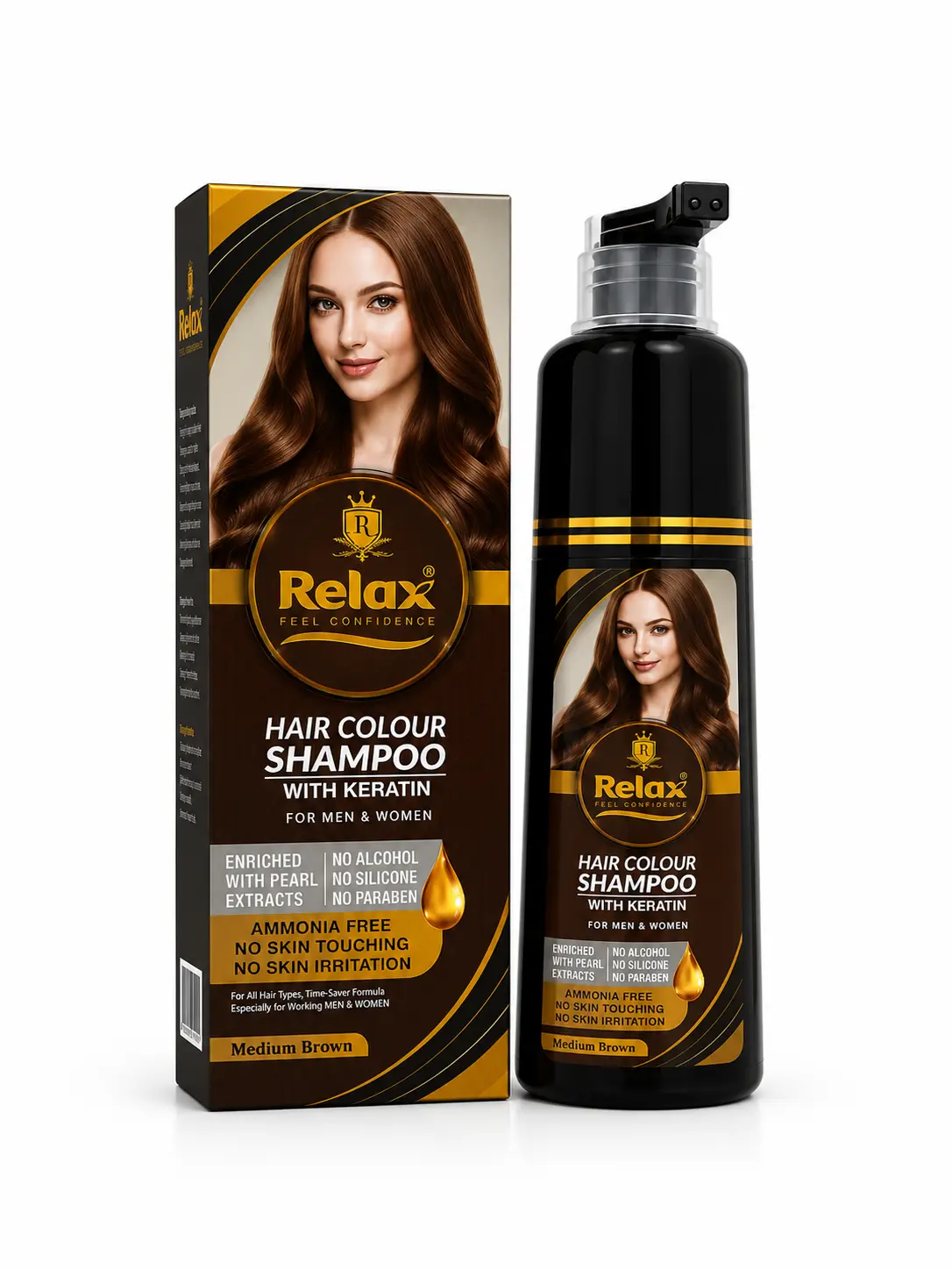 Hair Colour Shampoo Medium Brown