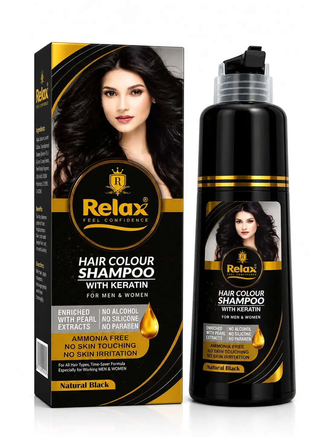 Hair Colour Shampoo Natural Black