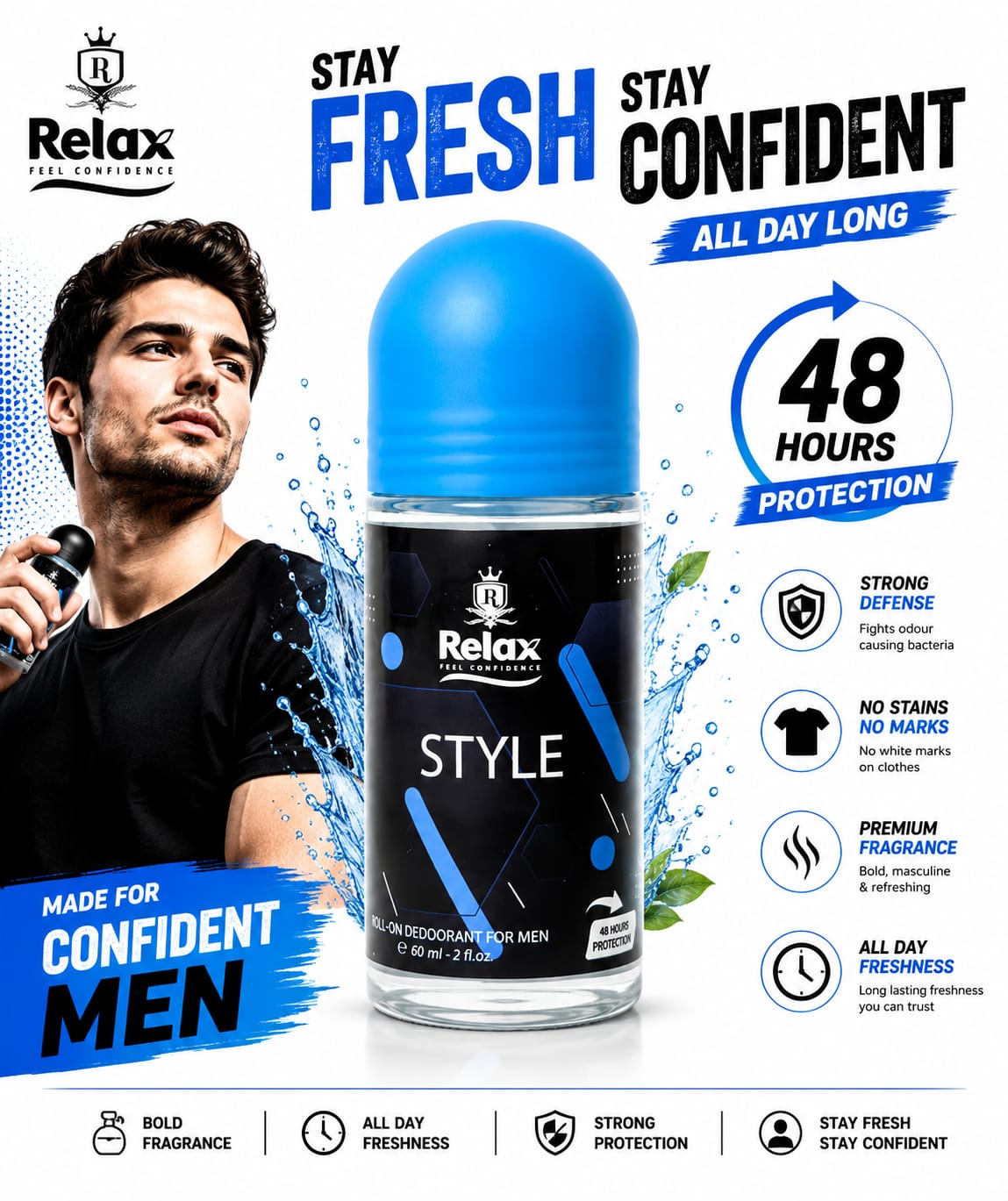 Relax Deodrant For Men 60ml Style