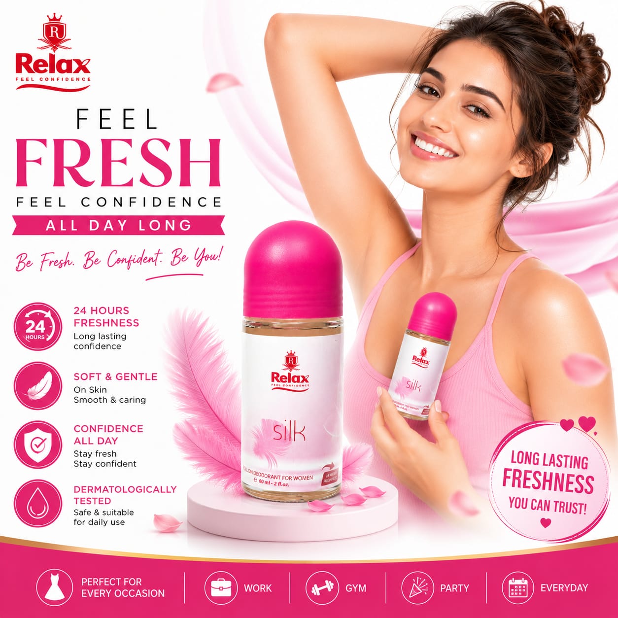 Relax Deodrant Foe Women 60ml Silk