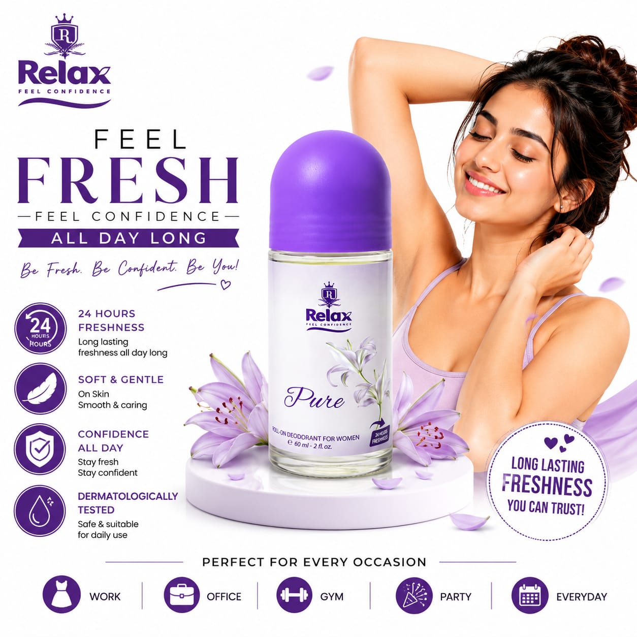Relax Deodrant Foe Women 60ml pure