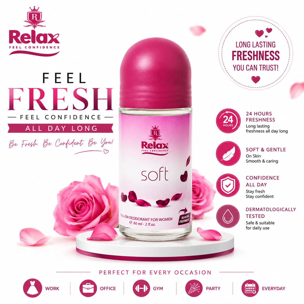 Relax Deodrant Foe Women 60ml Soft