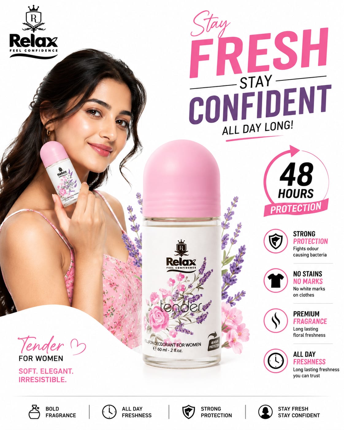 Relax Deodrant For Women 60ml Tender