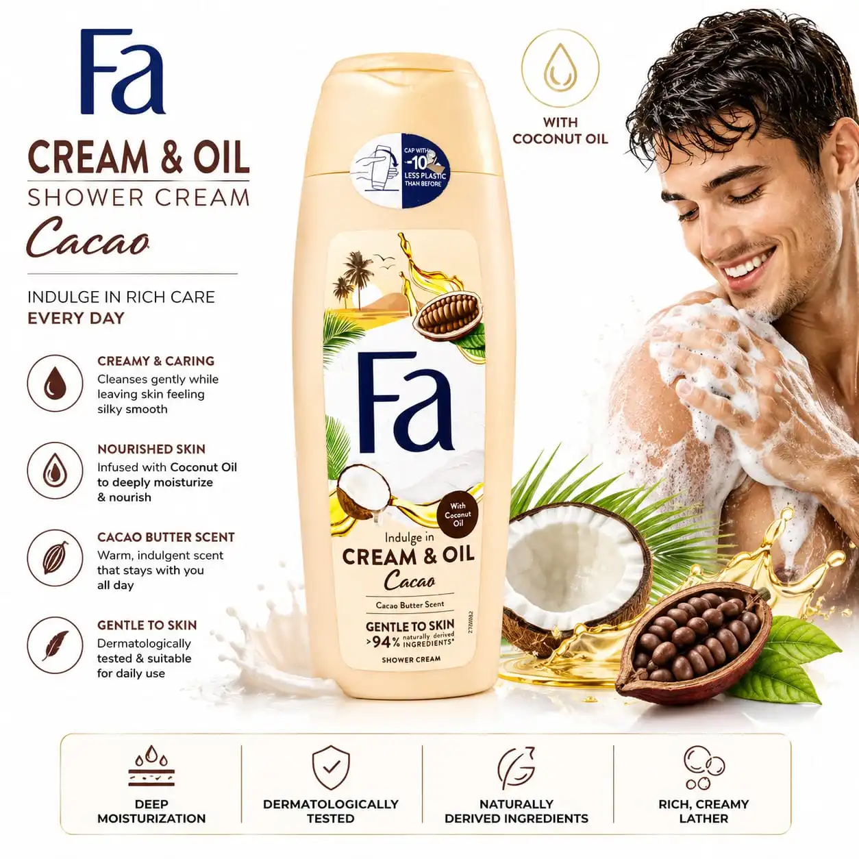 FA Shower gel Cream & Oil Cacao