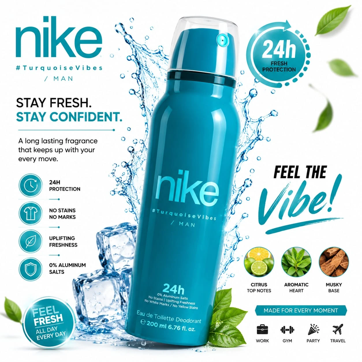 Nike Body Spray Turquoise Vibes