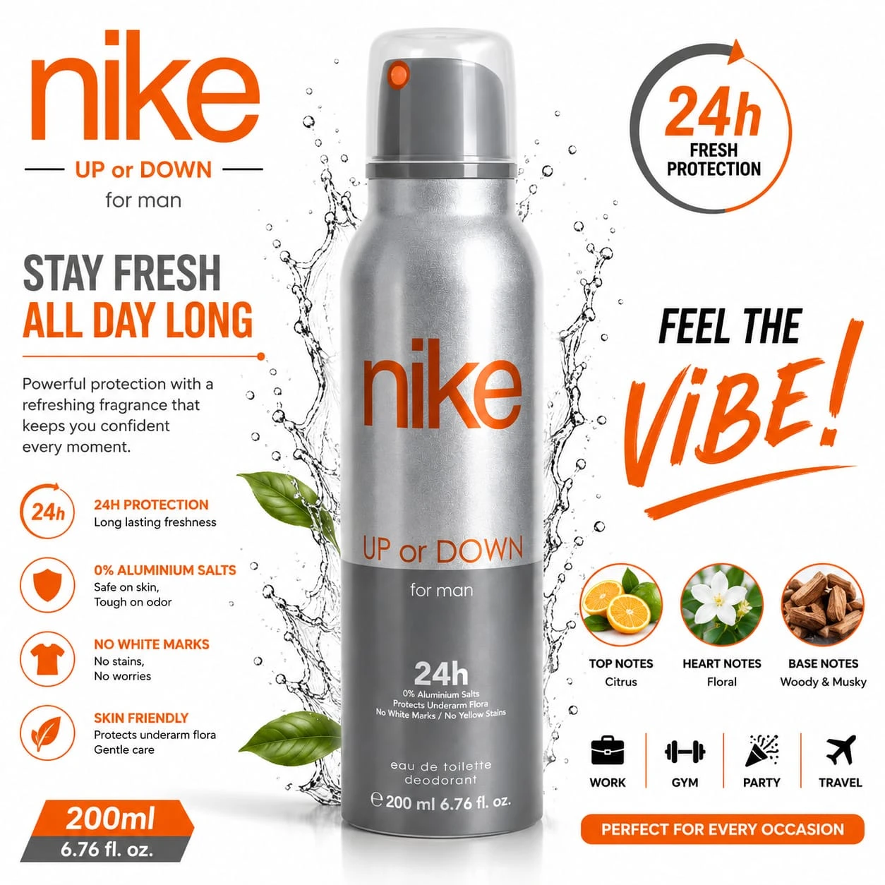 Nike Body Spray Up or Down for Men