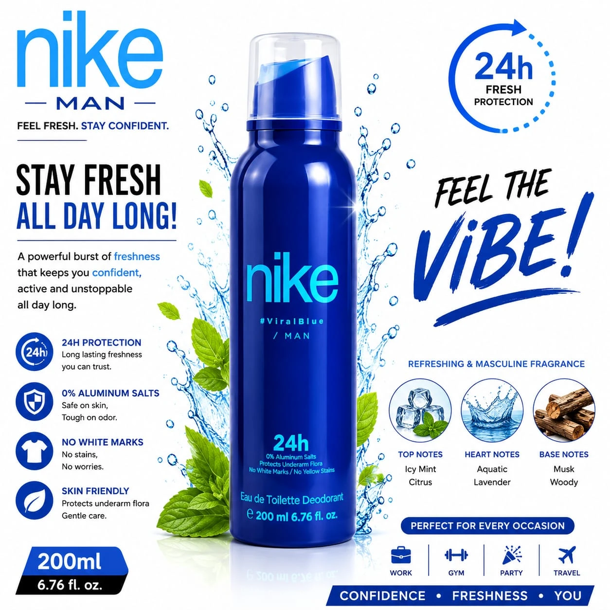 Nike Body Spray Viral Blue