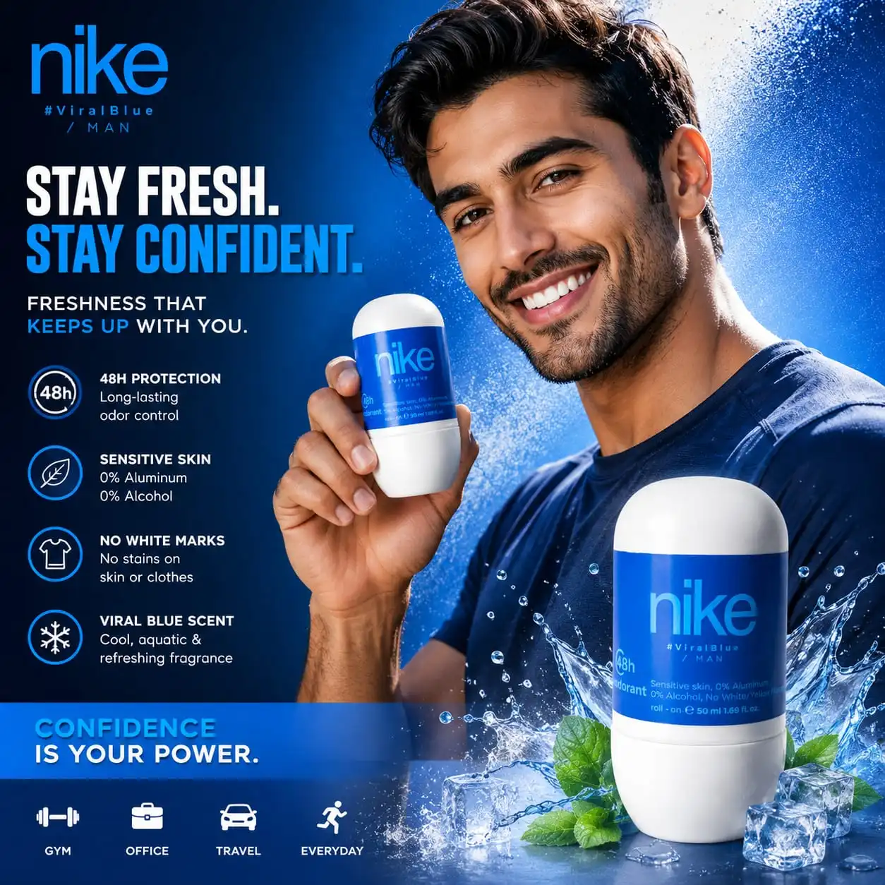 Nike Roll on Viral Blue